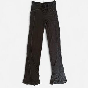 Urban Outfitters Out From Under Black Flared Waffle Drawstring Lounge Pants- M